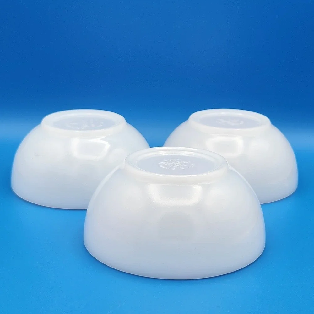 Vintage‎ Fire King Milk Glass Oven Ware Soup Cereal Bowls # 34